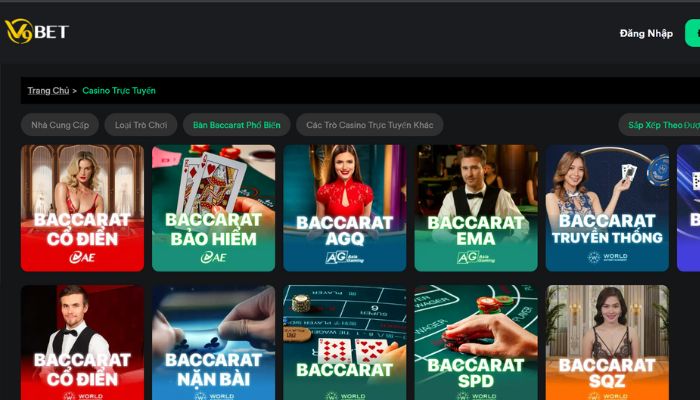 baccarat trực tuyến online